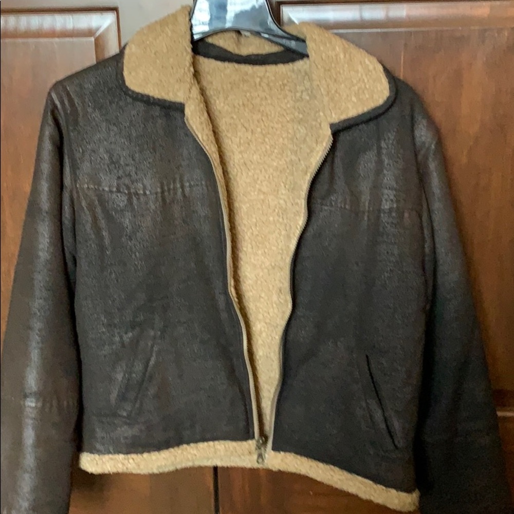 Tsunami Jacket Faux Leather Size Large